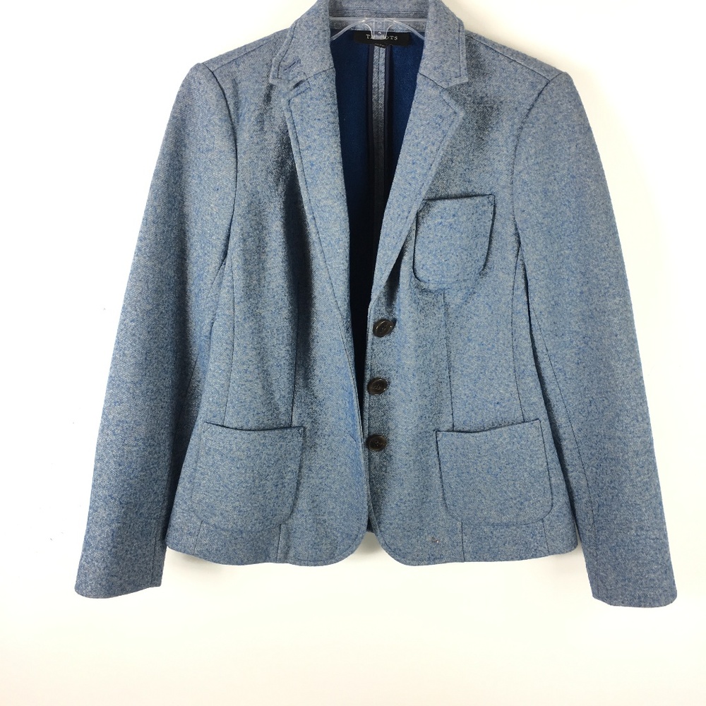 Talbots Womens Tweed Wool Blend Blazer Jacket